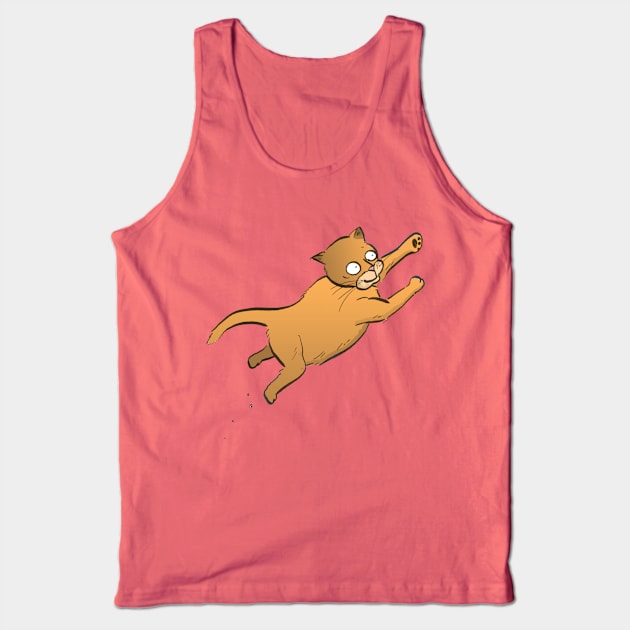 Flying Cat Tank Top by cartoonistnate